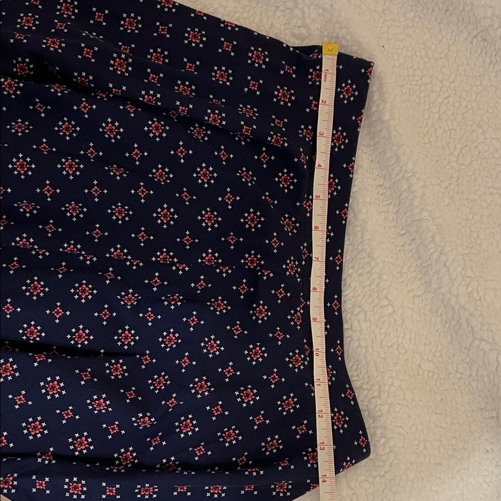 Gently used SO Navy and Red Patterned Skater Skirt - runs small - Picture 4 of 8